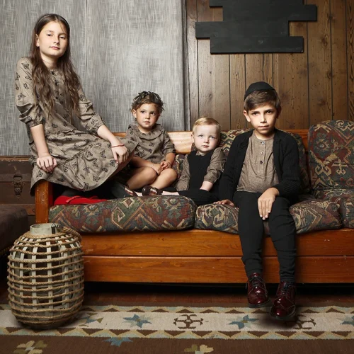 AA AW25 Printed Linen + Knit Shabbos Collection Kids Clothing Boys And Girls Bro And Sis Family Matching Clothing